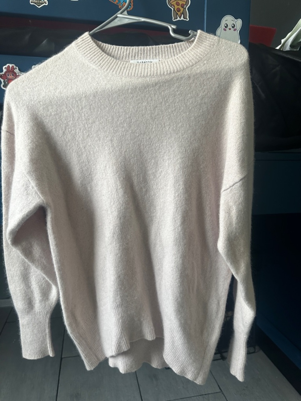 Men's Crewneck Sweater in Light Beige - Soft Everyday Knit